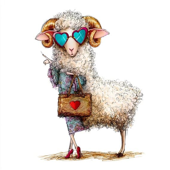 17 Sheep Clipart β view 3 β watercolor clipart transparent PNG instant download