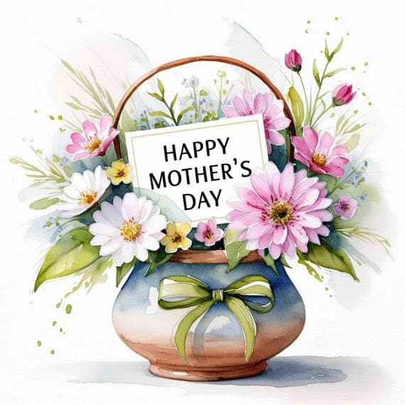Watercolor Mother's Day Flower Clipart β view 6 β watercolor clipart transparent PNG instant download