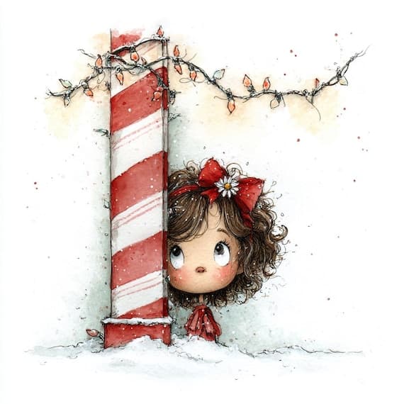 15 Watercolor Christmas Girl Clipart (PNG JPG) β view 8 β watercolor clipart transparent PNG instant download
