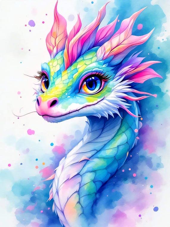 Watercolor Baby Dragon Clipart β view 5 β watercolor clipart transparent PNG instant download