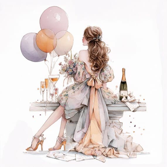 Watercolor Fashion Illustration Clip Art β view 6 β watercolor clipart transparent PNG instant download