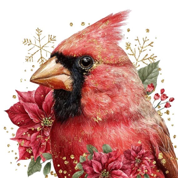 15 Christmas Cardinal Bird Clipart Png β view 3 β watercolor clipart transparent PNG instant download