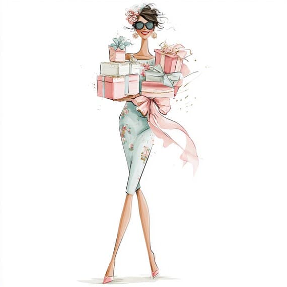 15 Whimsical Bride Clipart PNG β view 3 β watercolor clipart transparent PNG instant download