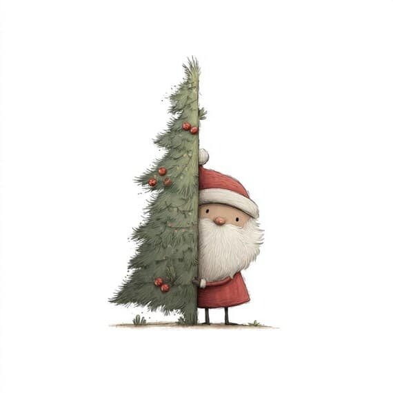 10 Quirky Watercolor Christmas Santa Clipart Set, Cute Cartoon Father β view 4 β watercolor clipart transparent PNG instant download