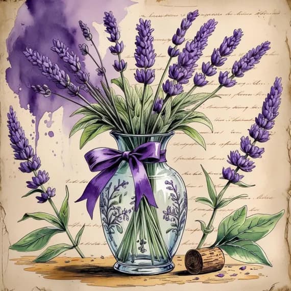 18 Lavender Apothecary Clipart (JPG) β view 6 β watercolor clipart transparent PNG instant download