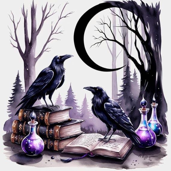 10 Witchy Gothic Clipart Bundle β view 2 β watercolor clipart transparent PNG instant download