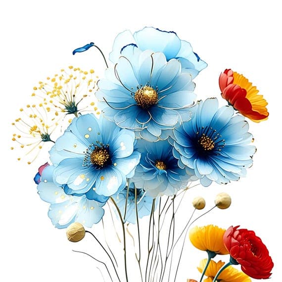Watercolor Flower Clipart β watercolor clipart transparent PNG instant download