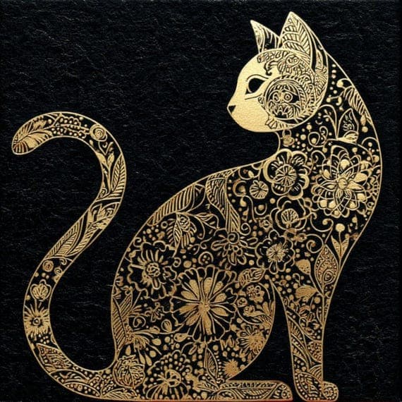 20 Islamic Folk Art Cat Clipart (JPG) β view 5 β watercolor clipart transparent PNG instant download