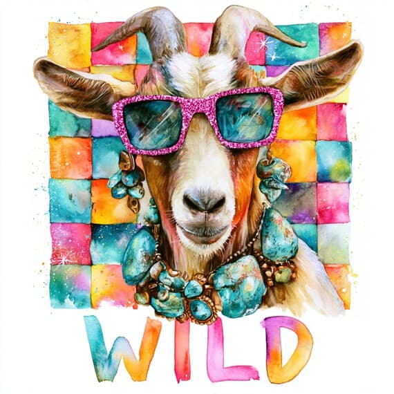 18 Sassy Goat Clipart Png β view 7 β watercolor clipart transparent PNG instant download