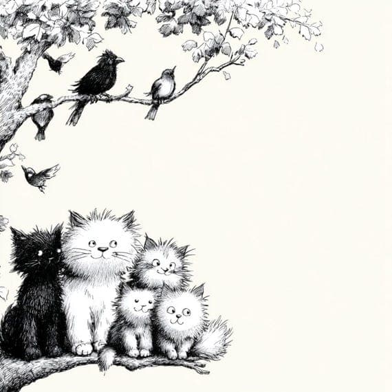 25 Watercolor Quirky Cat Clipart (JPG) β view 3 β watercolor clipart transparent PNG instant download