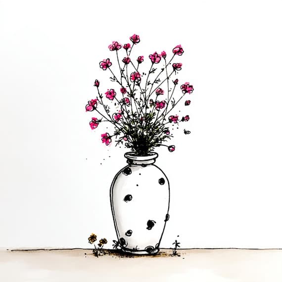 10 PNG Minimalist Floral Line Art Print Botanical Sketch ( Digital Dow β watercolor clipart transparent PNG instant download