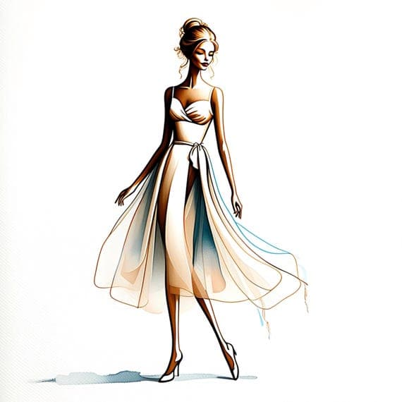 Elegant Woman Art Illustration β view 3 β watercolor clipart transparent PNG instant download