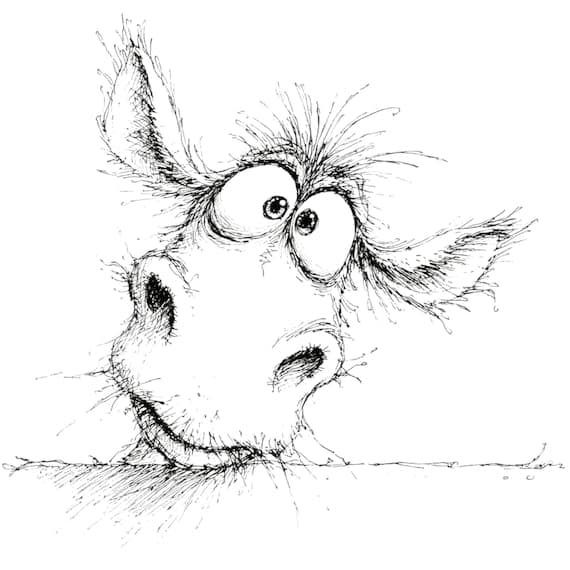 18 Funny Animal Sketch Clipart (JPG) β view 3 β watercolor clipart transparent PNG instant download
