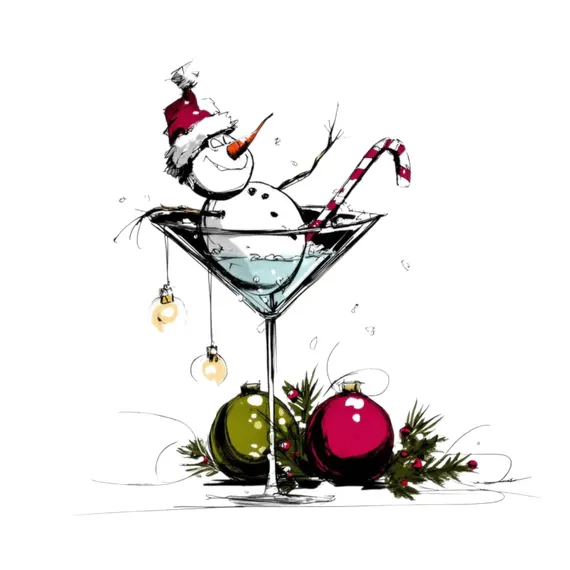 25 Quirky Snowman Clipart β view 7 β watercolor clipart transparent PNG instant download