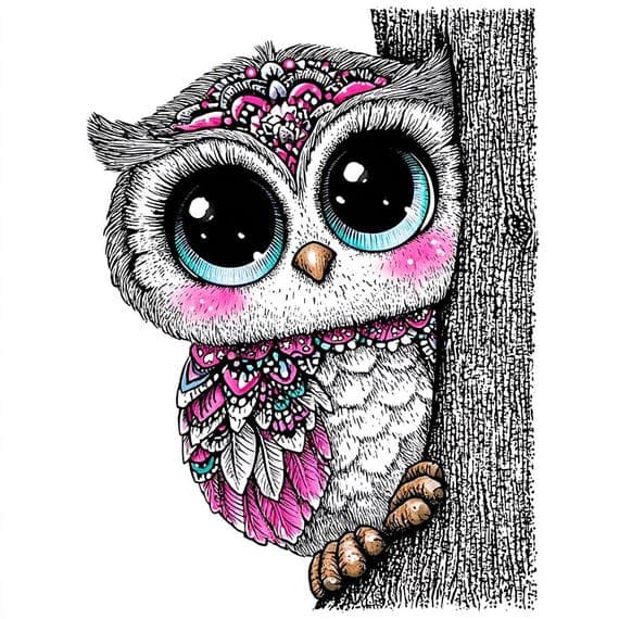 Watercolor Owl Clipart Set β view 7 β watercolor clipart transparent PNG instant download