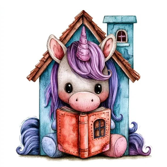 21 Whimsical Baby Unicorn Clipart PNG β view 8 β watercolor clipart transparent PNG instant download
