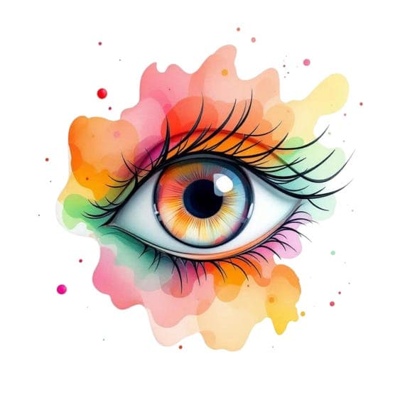 Abstract Floral Eye Clipart, Watercolor PNGs (Digital Download) β view 5 β watercolor clipart transparent PNG instant download
