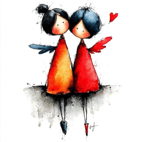 33 Romantic Love Couple Clipart Valentine Partners Graphics Junk Journ — view 2 — watercolor clipart transparent PNG instant download