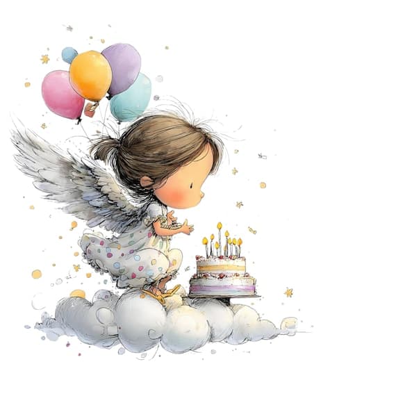 400 Whimsical Happy Birthday Clipart — watercolor clipart transparent PNG instant download
