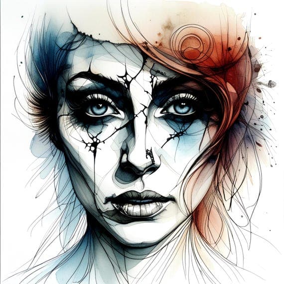 12 Watercolor Gothic Woman Clipart (JPG) β view 5 β watercolor clipart transparent PNG instant download
