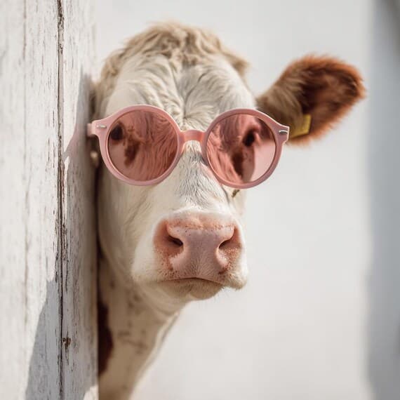 Funny Farm Animal Wall Art – 12 Quirky Cow Pig Sheep Prints for Farmho — view 4 — watercolor clipart transparent PNG instant download