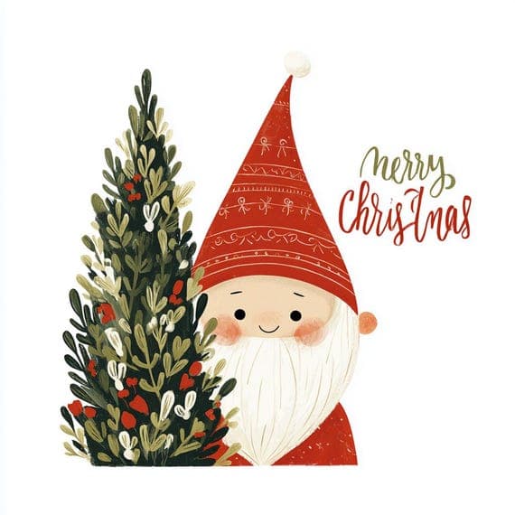 15 Scandinavian Christmas Gnome Clipart (JPG) β view 3 β watercolor clipart transparent PNG instant download