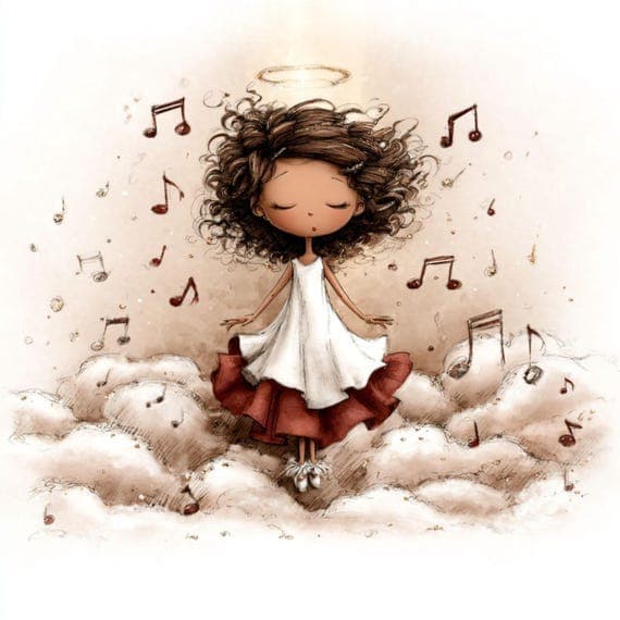 22 Little Angel Clipart β view 6 β watercolor clipart transparent PNG instant download