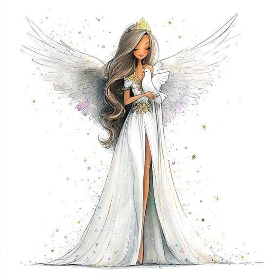 25 Celestial Angel Clipart (JPG) β view 5 β watercolor clipart transparent PNG instant download