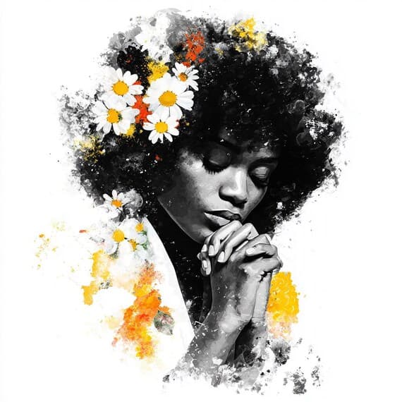 16 PNG Watercolor Black Woman Praying Clipart , afro β view 2 β watercolor clipart transparent PNG instant download