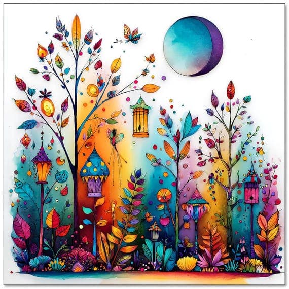 15 Fairy Garden Clipart β view 6 β watercolor clipart transparent PNG instant download