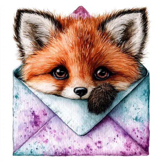 23 Whimsical Baby Fox Clipart PNG β view 6 β watercolor clipart transparent PNG instant download
