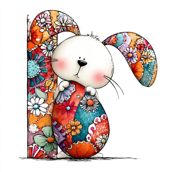 25 Peeking Bunny Clipart Set β view 2 β watercolor clipart transparent PNG instant download