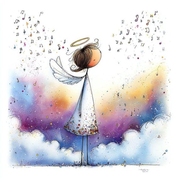 20 Whimsical Angel Clipart (JPG) β view 8 β watercolor clipart transparent PNG instant download