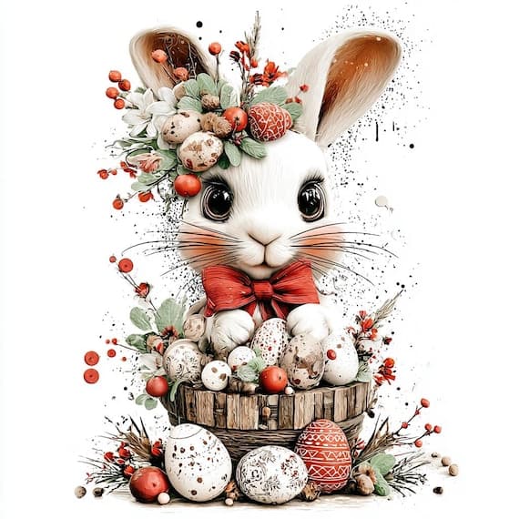 20 Easter Bunny Clipart Set β watercolor clipart transparent PNG instant download