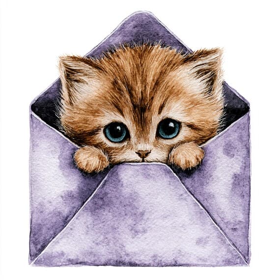 20 Whimsical Kitten Clipart PNG β view 3 β watercolor clipart transparent PNG instant download