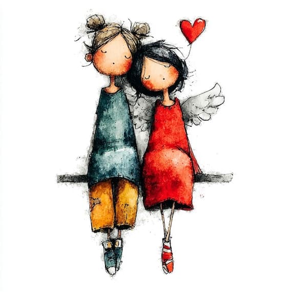 33 Romantic Love Couple Clipart Valentine Partners Graphics Junk Journ — watercolor clipart transparent PNG instant download