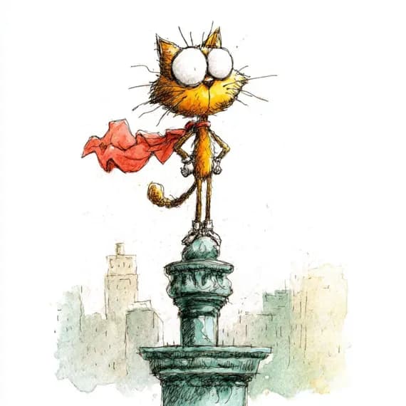 40 Watercolor Super Hero Cats Clipart (JPG) β view 5 β watercolor clipart transparent PNG instant download