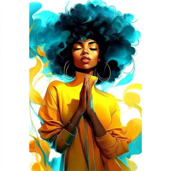 20 Watercolor Afro Woman Clipart (JPG) β watercolor clipart transparent PNG instant download