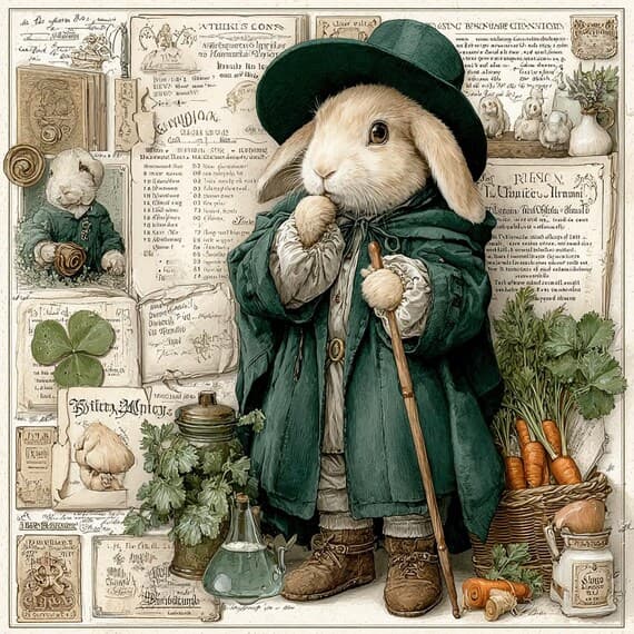 15 JPG St Patricks Bunny Clipart, Watercolor Irish Rabbit Printable, S β view 8 β watercolor clipart transparent PNG instant download
