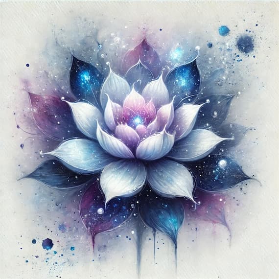 Watercolor Lotus Flower Print β view 2 β watercolor clipart transparent PNG instant download