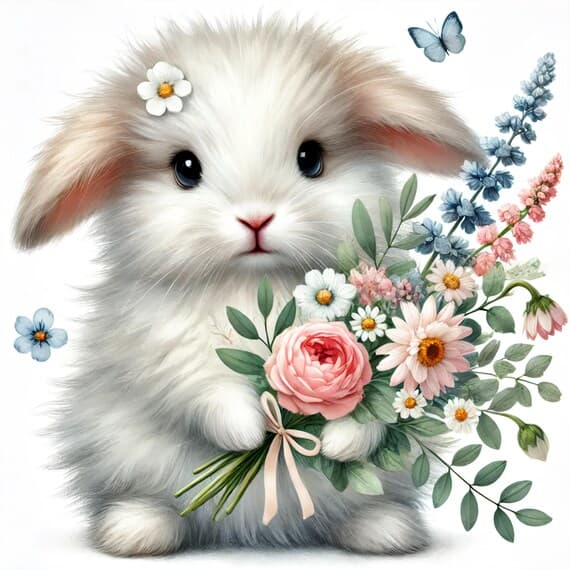 Watercolor Bunny Clipart β view 6 β watercolor clipart transparent PNG instant download
