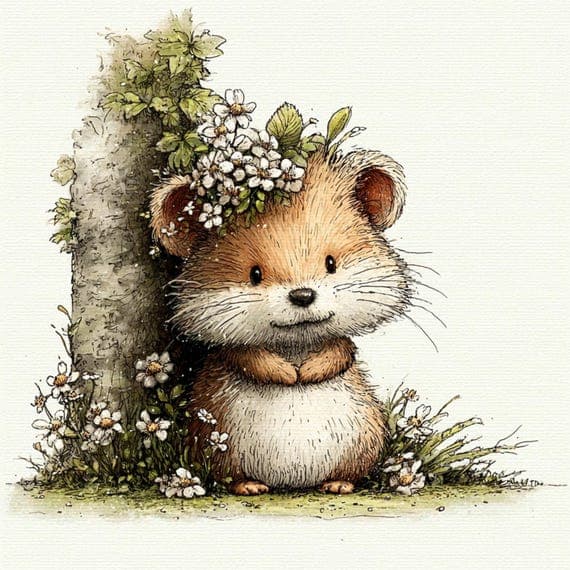 40 JPG Watercolor Woodland Animals Clipart, Spring Forest Friends (Dig β view 7 β watercolor clipart transparent PNG instant download