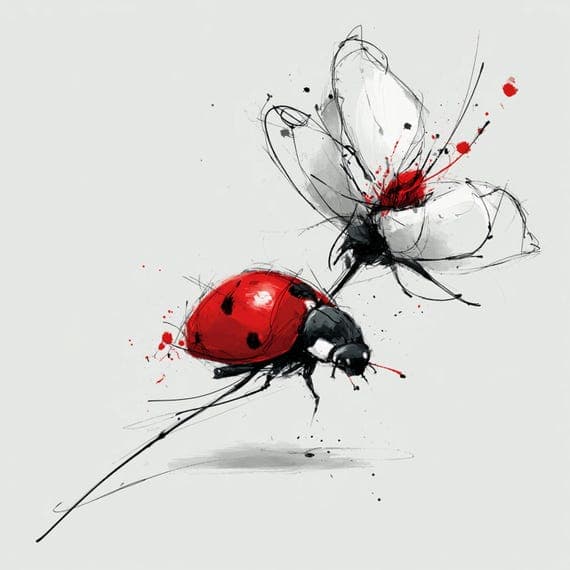 13 Whimsical Ladybug Clipart JPG β view 7 β watercolor clipart transparent PNG instant download