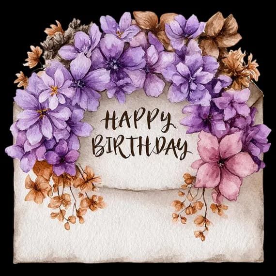 10 Floral Wreath Birthday Card Clipart β view 4 β watercolor clipart transparent PNG instant download