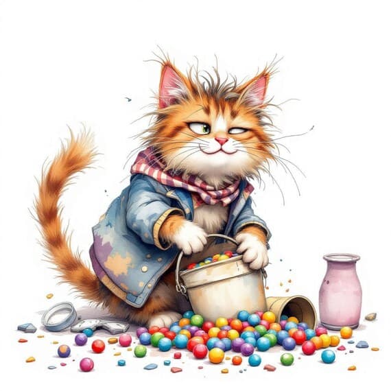 Funny Cat Watercolor Clipart β view 8 β watercolor clipart transparent PNG instant download