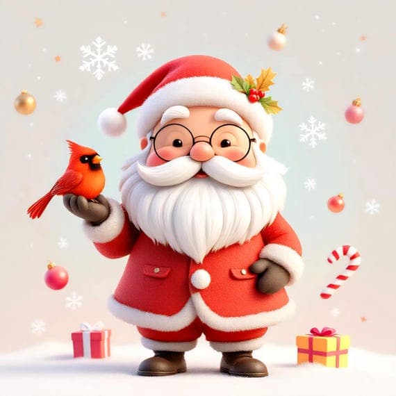 Watercolor Santa Clipart β view 2 β watercolor clipart transparent PNG instant download