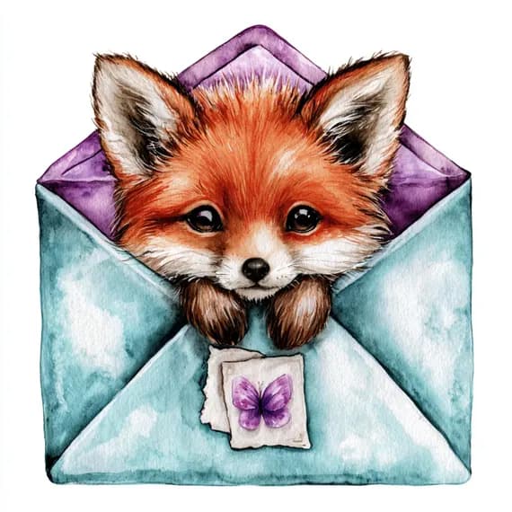 23 Whimsical Baby Fox Clipart PNG β view 4 β watercolor clipart transparent PNG instant download