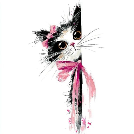 20 Watercolor Pink Leopard Cat Clipart (JPG) β view 4 β watercolor clipart transparent PNG instant download