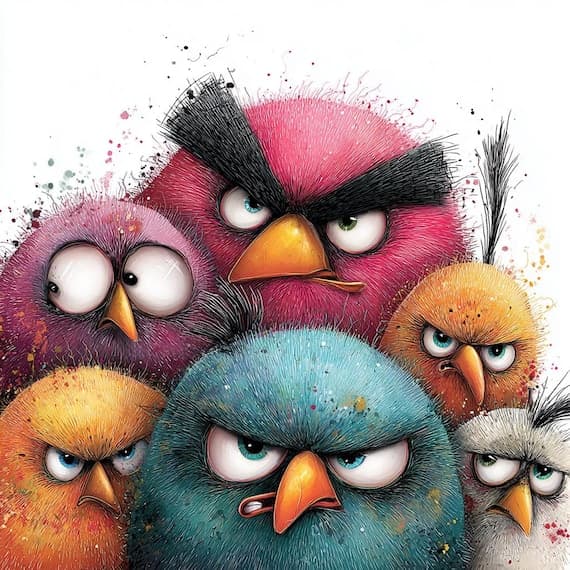 20 Quirky Watercolor Owl Clipart JPG – Funny Birds for Digital Crafts — view 3 — watercolor clipart transparent PNG instant download