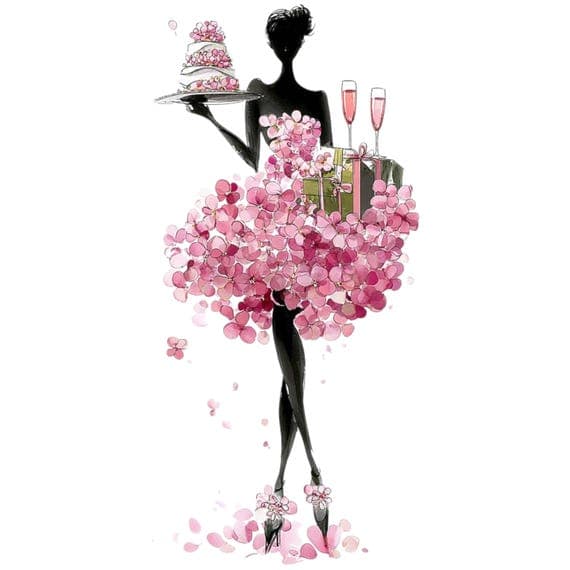 20 Birthday Girl Clipart PNG β view 2 β watercolor clipart transparent PNG instant download